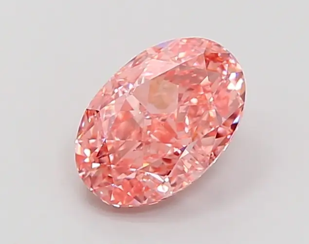 pink oval cut lab grown diamond