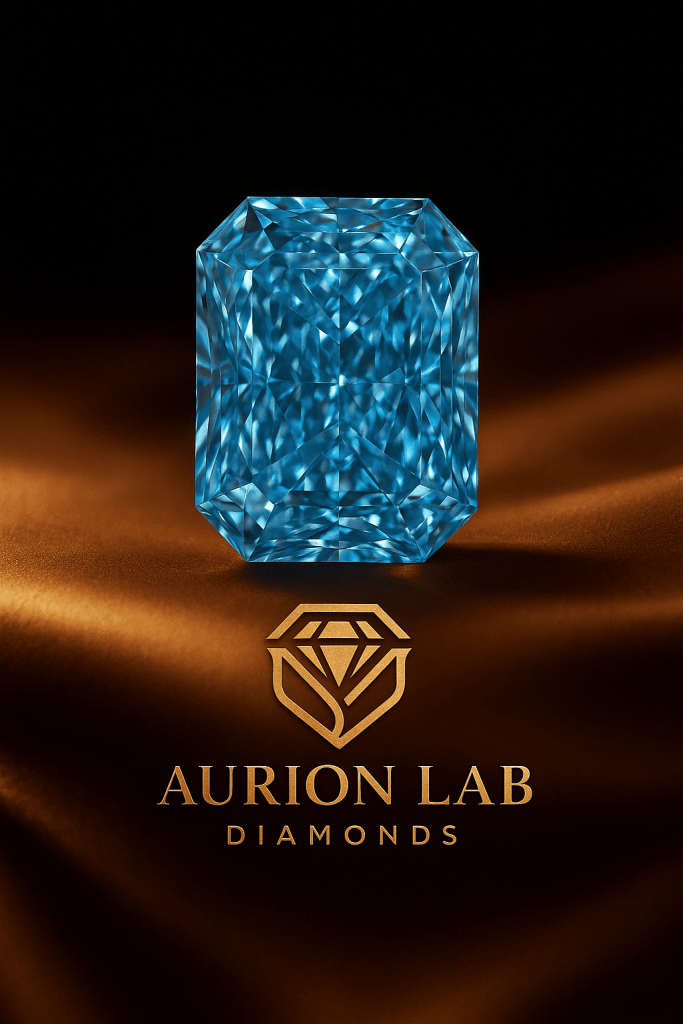 FANCY BLUE RADIANT CUT LAB GROWN DIAMOND