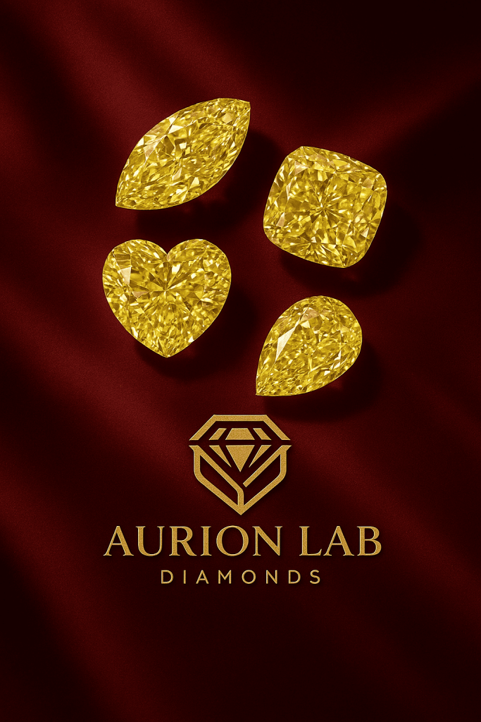FANCY YELLOW Marquise, Cushion, Heart & Pear cuts LAB GROWN DIAMONDS