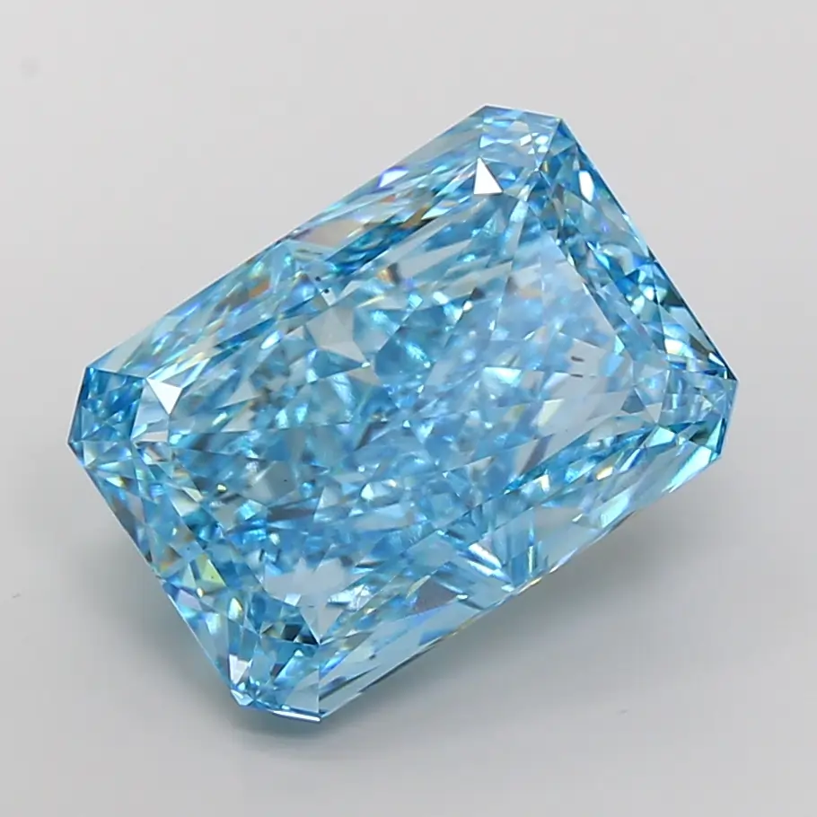 FANCY BLUE Radiant Cut LAB GROWN DIAMOND