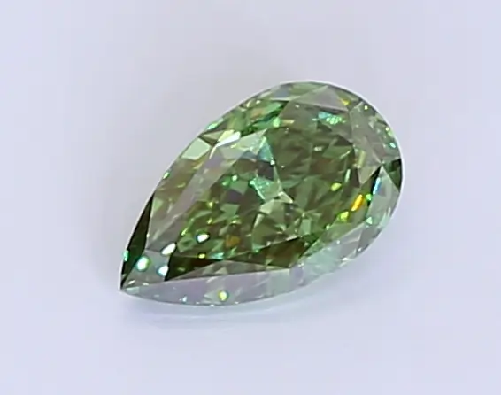 FANCY GREEN PEAR CUT LAB GROWN DIAMOND